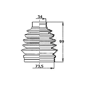 Joint-soufflet, arbre de commande BORG & BECK BCB6143
