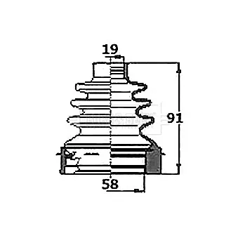 Joint-soufflet, arbre de commande BORG & BECK BCB6144