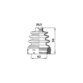 Joint-soufflet, arbre de commande BORG & BECK BCB6146