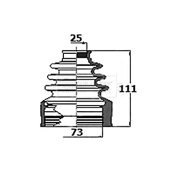 Joint-soufflet, arbre de commande BORG & BECK BCB6147