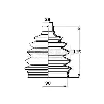Joint-soufflet, arbre de commande BORG & BECK BCB6149