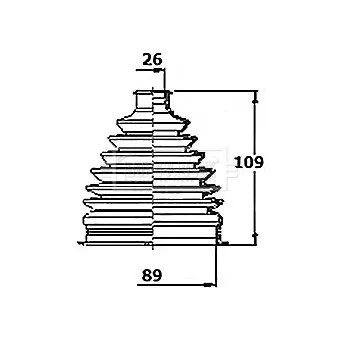 Joint-soufflet, arbre de commande BORG & BECK BCB6150