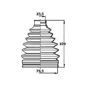 Joint-soufflet, arbre de commande BORG & BECK BCB6151