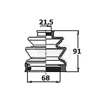 Joint-soufflet, arbre de commande BORG & BECK BCB6153