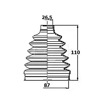 Joint-soufflet, arbre de commande BORG & BECK BCB6154