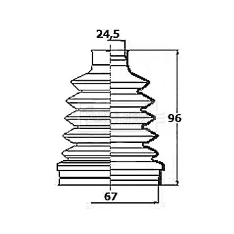 Joint-soufflet, arbre de commande BORG & BECK BCB6160
