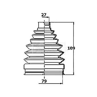 Joint-soufflet, arbre de commande BORG & BECK BCB6162