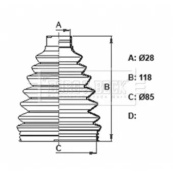 Joint-soufflet, arbre de commande BORG & BECK BCB6163