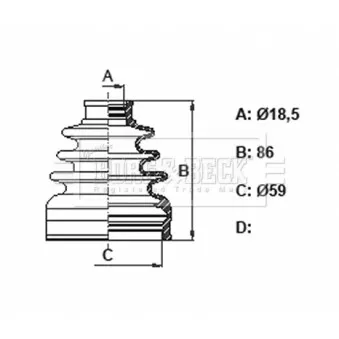 Joint-soufflet, arbre de commande BORG & BECK BCB6165