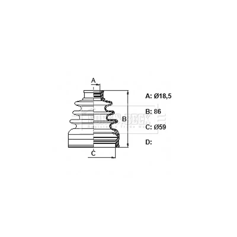 Joint-soufflet, arbre de commande BORG & BECK BCB6165