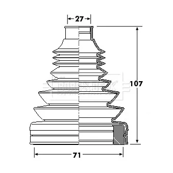 Joint-soufflet, arbre de commande BORG & BECK BCB6172