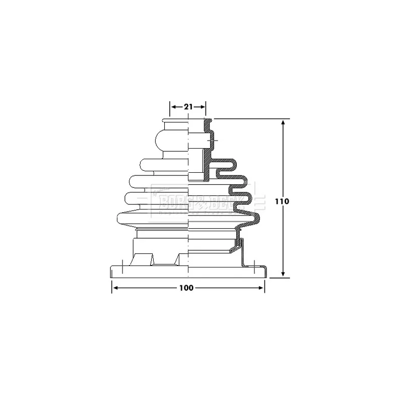 Joint-soufflet, arbre de commande BORG & BECK BCB6173