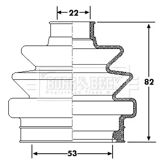 Joint-soufflet, arbre de commande BORG & BECK BCB6174
