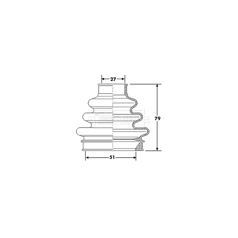 Joint-soufflet, arbre de commande BORG & BECK BCB6177