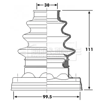 Joint-soufflet, arbre de commande BORG & BECK BCB6179