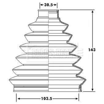 Joint-soufflet, arbre de commande BORG & BECK BCB6181