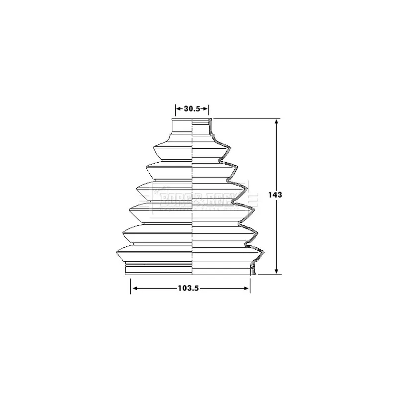 Joint-soufflet, arbre de commande BORG & BECK BCB6181