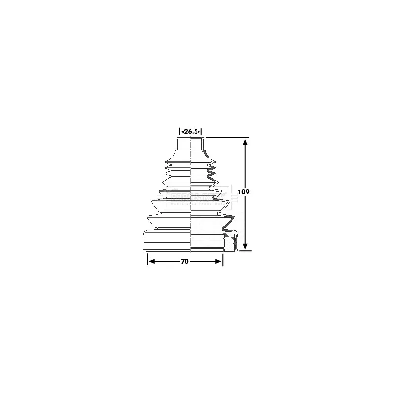 Joint-soufflet, arbre de commande BORG & BECK BCB6183