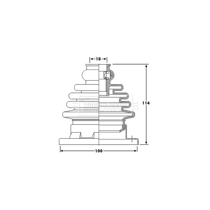 Joint-soufflet, arbre de commande BORG & BECK BCB6184
