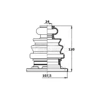 Joint-soufflet, arbre de commande BORG & BECK BCB6185