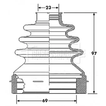 Joint-soufflet, arbre de commande BORG & BECK BCB6187
