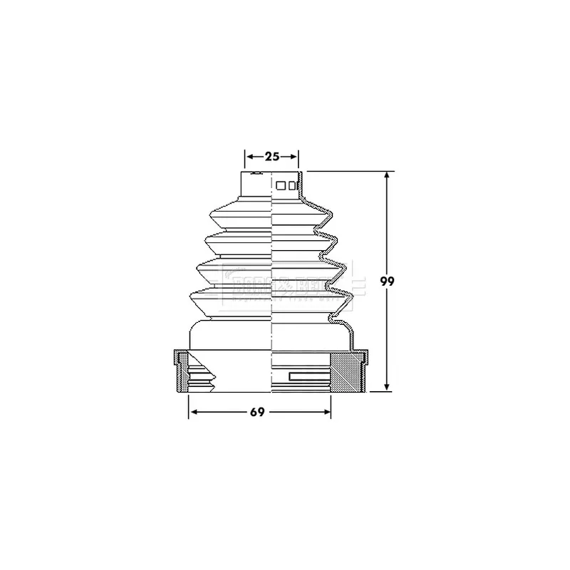 Joint-soufflet, arbre de commande BORG & BECK BCB6190