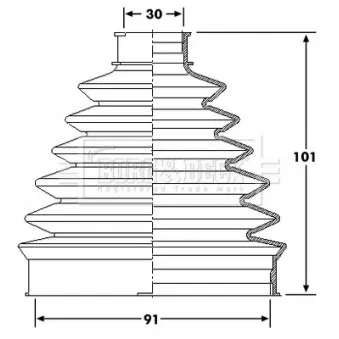 Joint-soufflet, arbre de commande BORG & BECK BCB6194