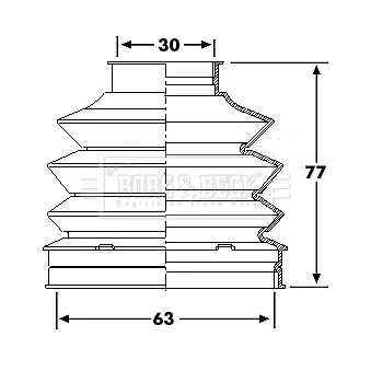 Joint-soufflet, arbre de commande BORG & BECK BCB6195