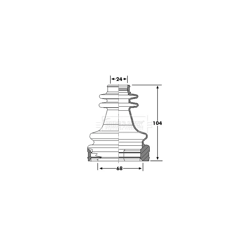 Joint-soufflet, arbre de commande BORG & BECK BCB6196