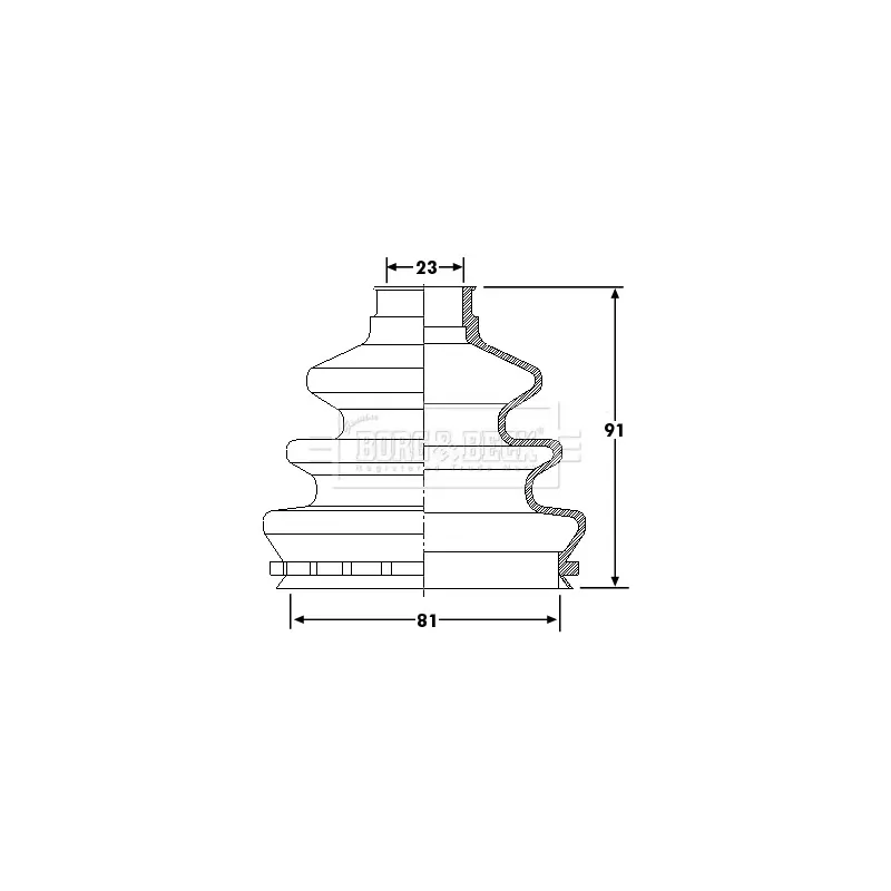 Joint-soufflet, arbre de commande BORG & BECK BCB6200