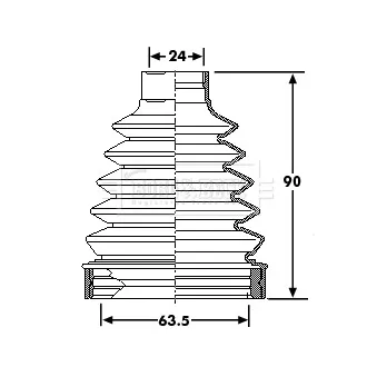 Joint-soufflet, arbre de commande BORG & BECK BCB6201