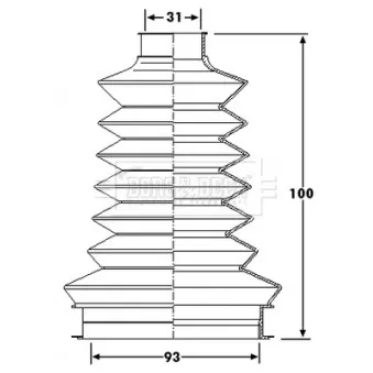 Joint-soufflet, arbre de commande BORG & BECK BCB6202