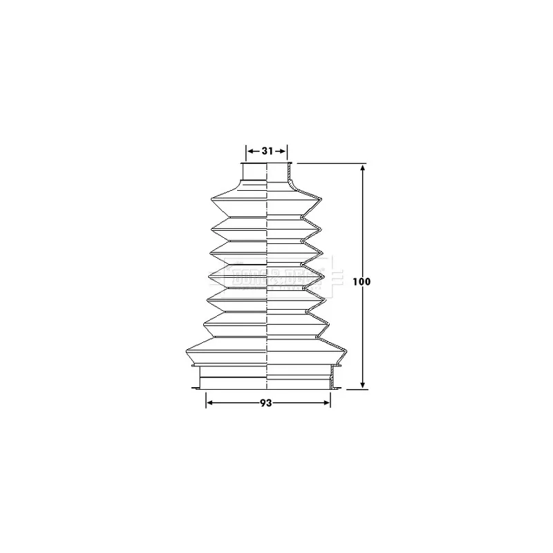 Joint-soufflet, arbre de commande BORG & BECK BCB6202