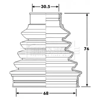 Joint-soufflet, arbre de commande BORG & BECK BCB6203