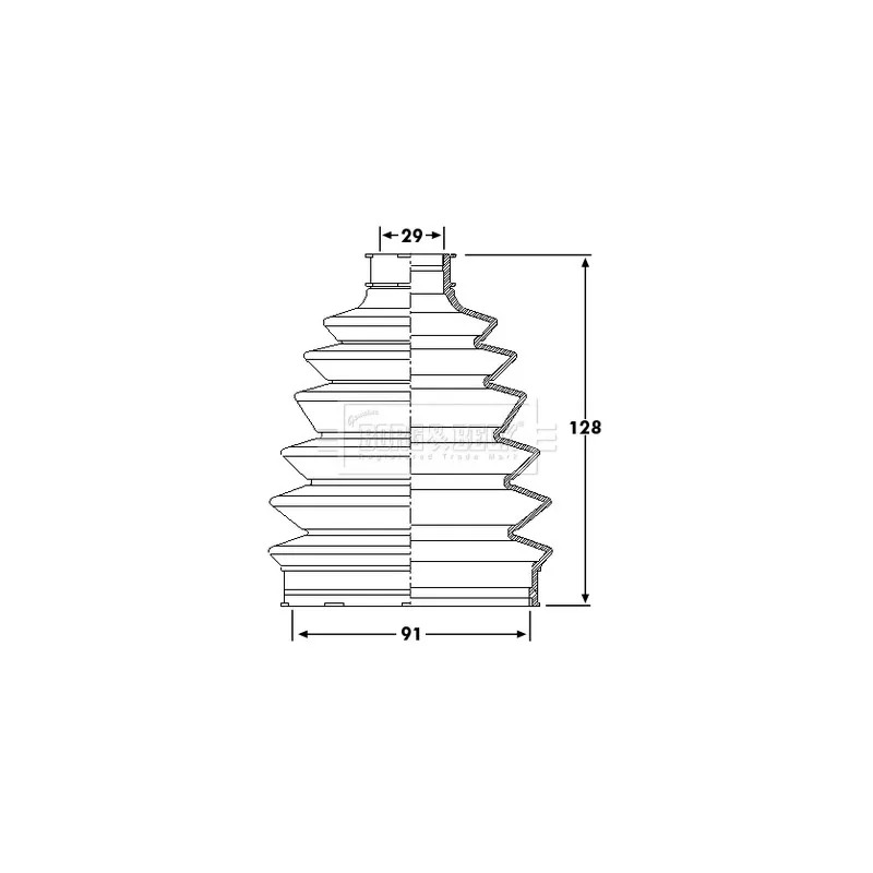 Joint-soufflet, arbre de commande BORG & BECK BCB6206