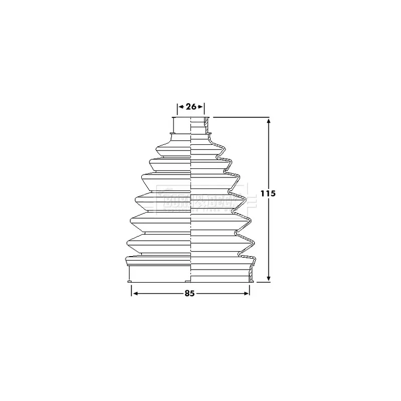 Joint-soufflet, arbre de commande BORG & BECK BCB6207