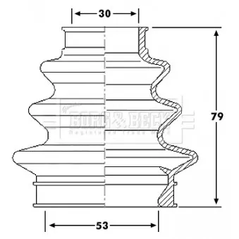 Joint-soufflet, arbre de commande BORG & BECK BCB6208