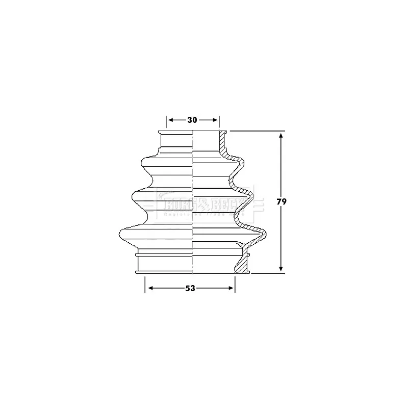 Joint-soufflet, arbre de commande BORG & BECK BCB6208