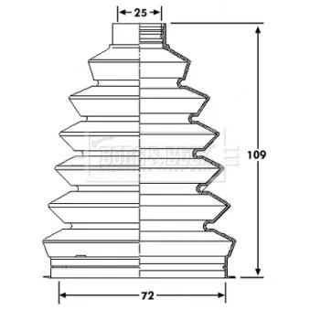 Joint-soufflet, arbre de commande BORG & BECK BCB6211