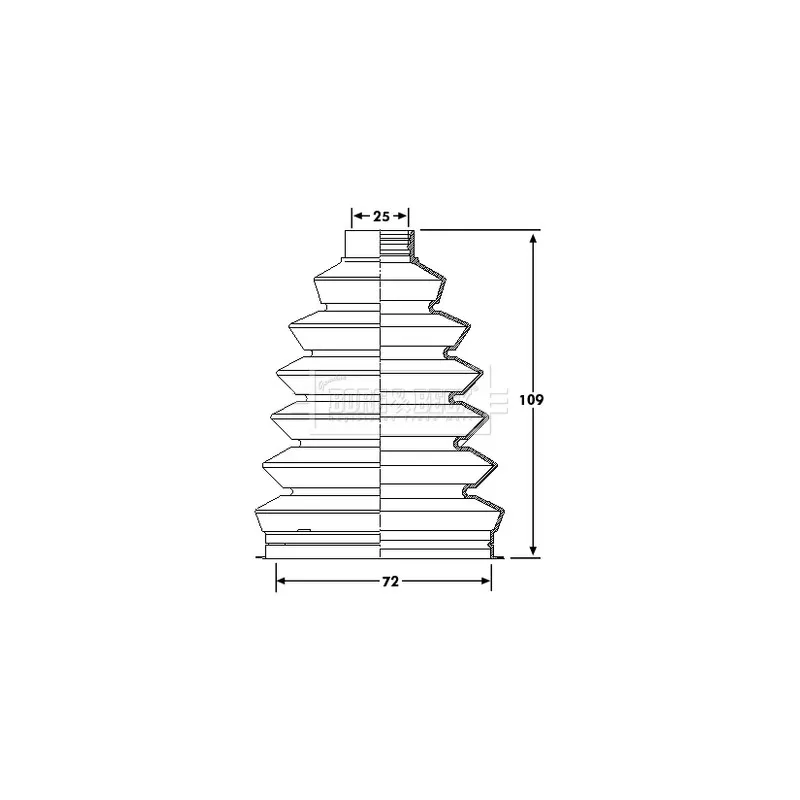 Joint-soufflet, arbre de commande BORG & BECK BCB6211