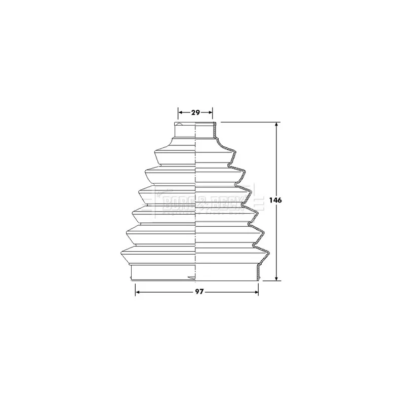 Soufflets de cardan avant BORG & BECK BCB6213