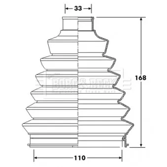 Joint-soufflet, arbre de commande BORG & BECK BCB6214