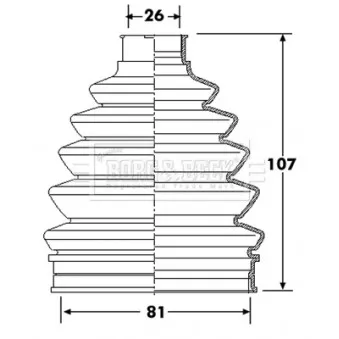 Joint-soufflet, arbre de commande BORG & BECK BCB6215