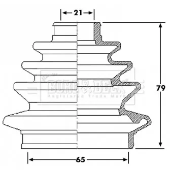 Joint-soufflet, arbre de commande BORG & BECK BCB6216