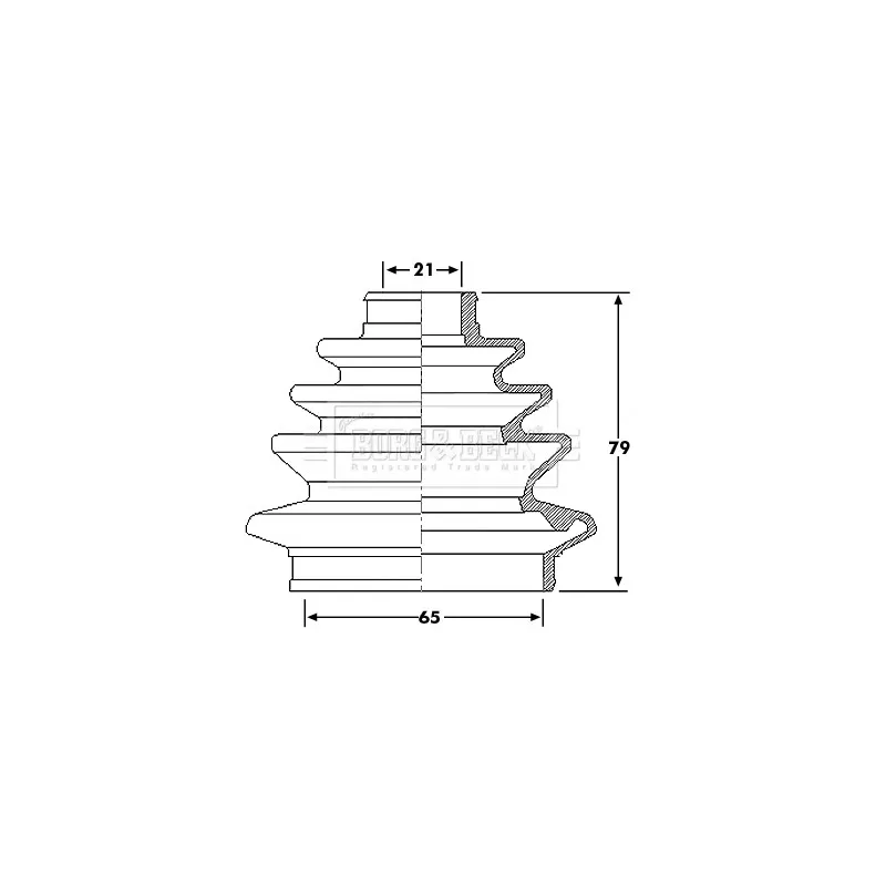 Joint-soufflet, arbre de commande BORG & BECK BCB6216