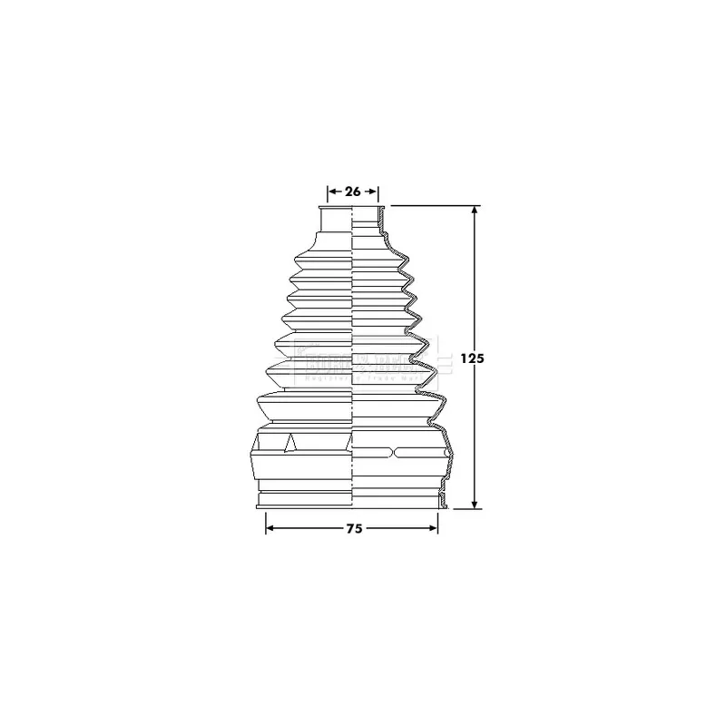 Joint-soufflet, arbre de commande BORG & BECK BCB6217