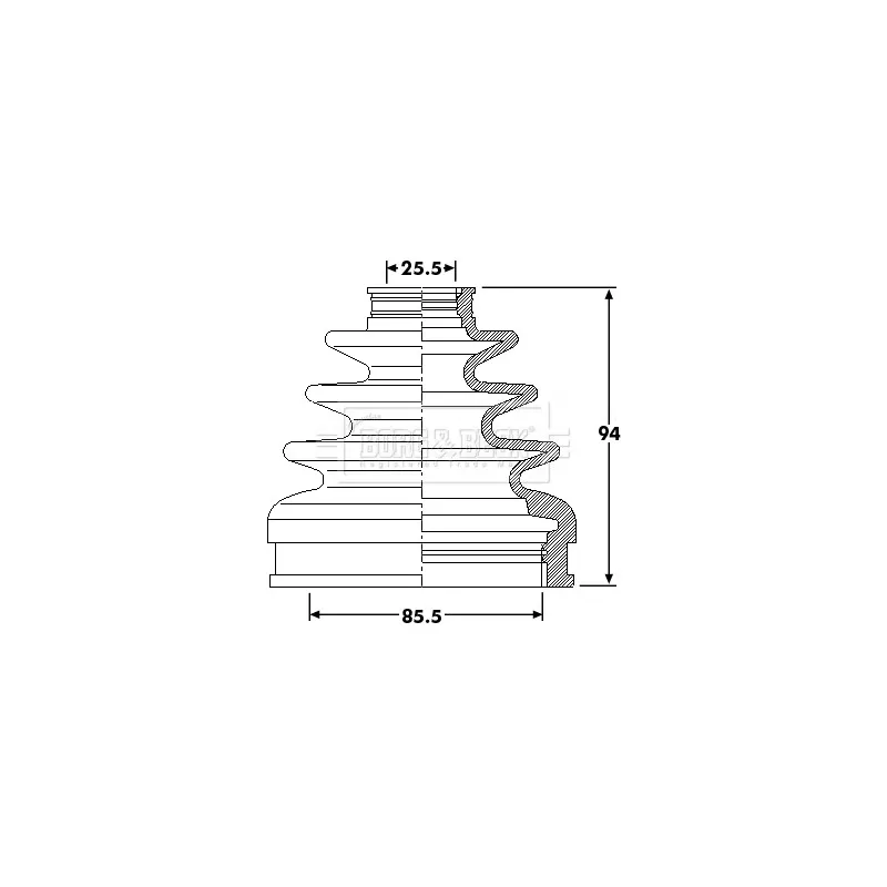 Joint-soufflet, arbre de commande BORG & BECK BCB6219