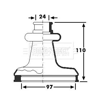 Joint-soufflet, arbre de commande BORG & BECK BCB6223