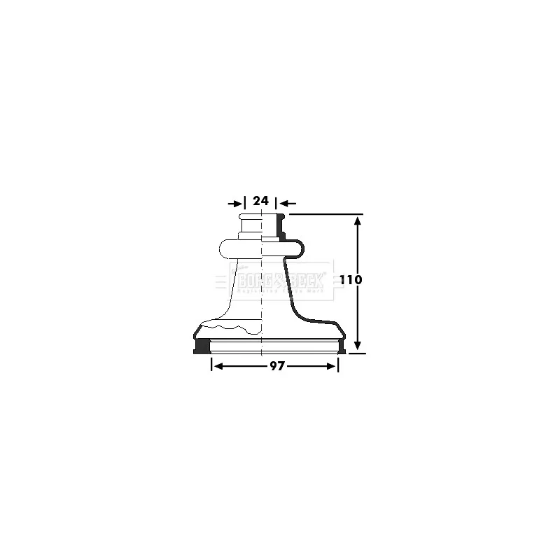 Joint-soufflet, arbre de commande BORG & BECK BCB6223
