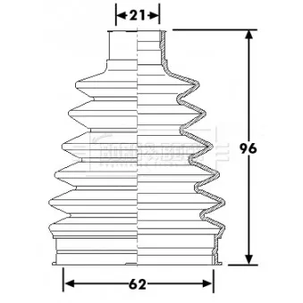 Joint-soufflet, arbre de commande BORG & BECK BCB6225